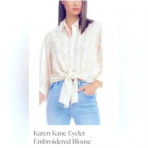 KAREN KANE Tops - KAREN KANE eyelet blouse